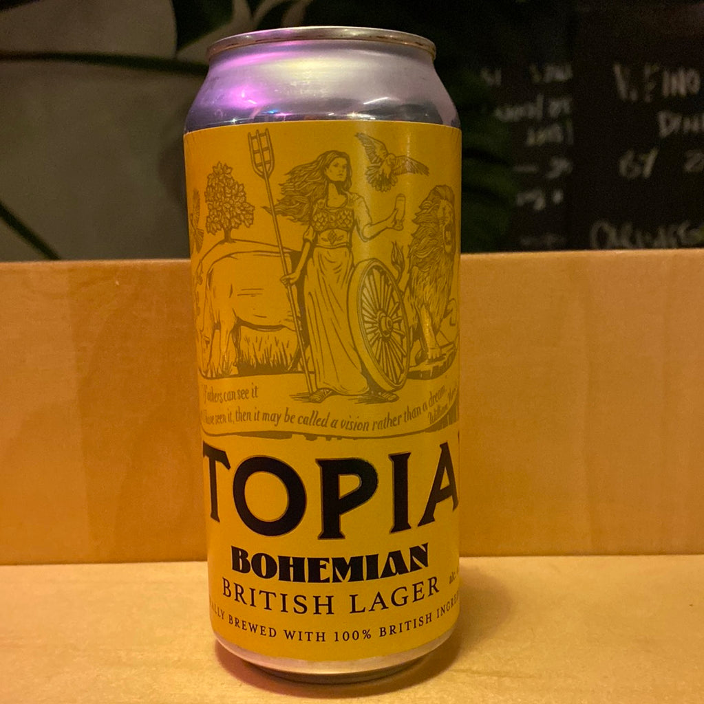 Utopian Bohemian British Lager 4.2%. 440cl